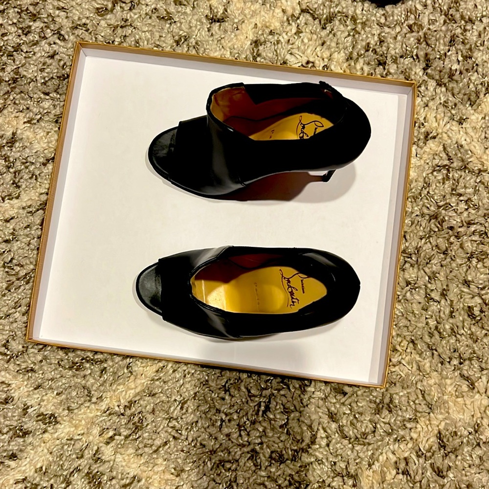 Christian Louboutin Black Peep Toe Heels